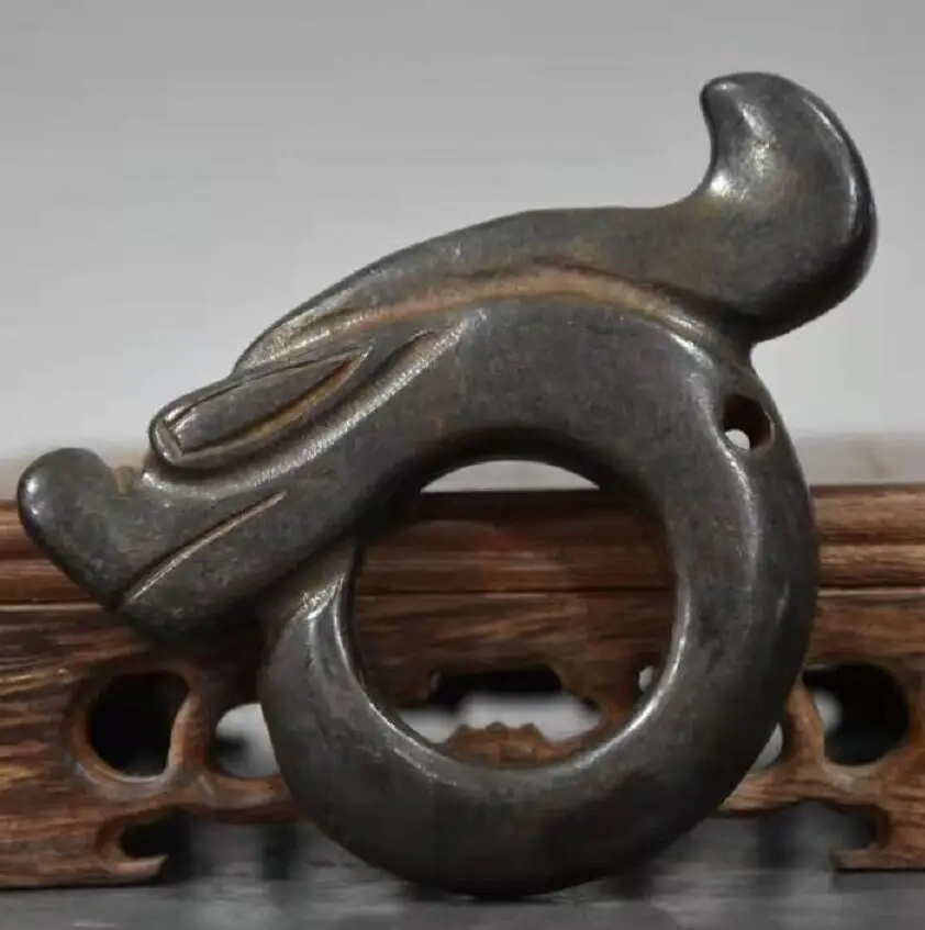 

Скульптура метеорита из черного железа Хуншань, скульптура нефрита, свиньи, дракона #6