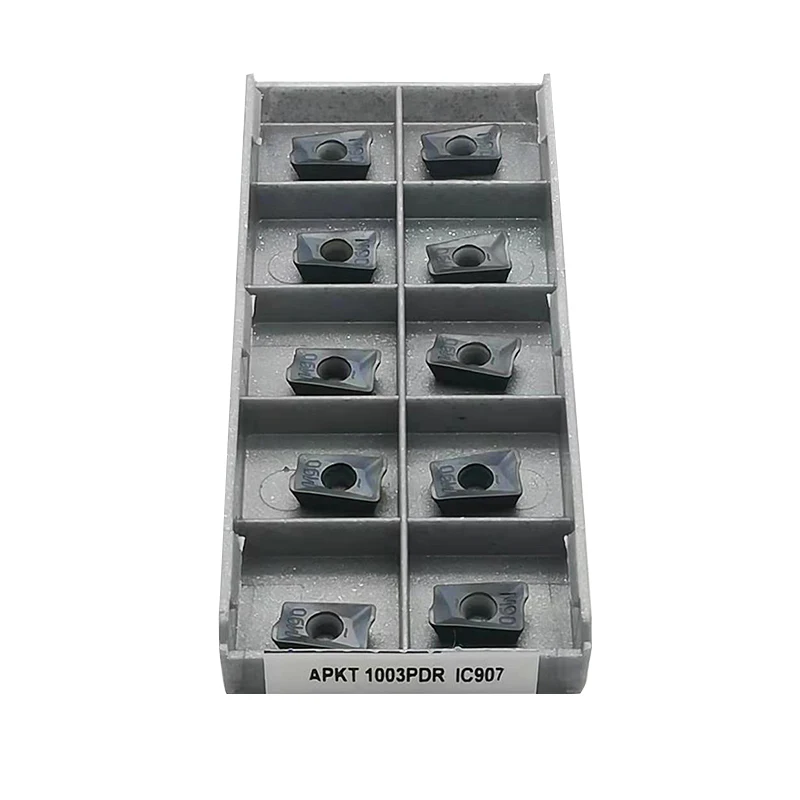 10 шт. APKT1003 PDR IC907 твердосплавные вставки токарный станок с ЧПУ APKT1003 части ЧПУ фреза