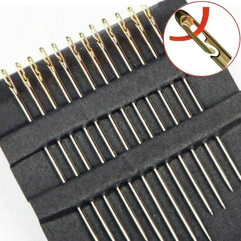 Stainless Steel Sewing Tool Accessories  Leather Needles Hand Sewing -  12pcs/set - Aliexpress