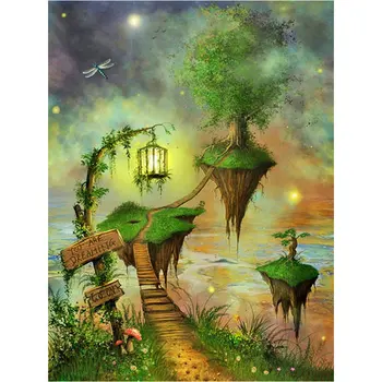 

full square round drill Diamond Painting Fantasy landscape 5d Cross Stitch Home Decoration Diamond Embroidery Mosaic wall art