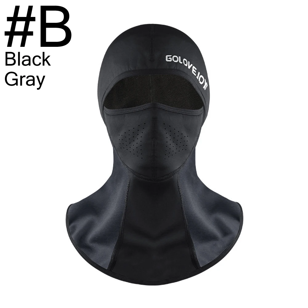 B-Black gray 1 шт. Лыжная маска для лица ветронепроницаемый подшлемник Зимний мотоциклетный шейный утеплитель Балаклава из лайкры капюшон для женщин и мужчин - Цвет: B-Black gray