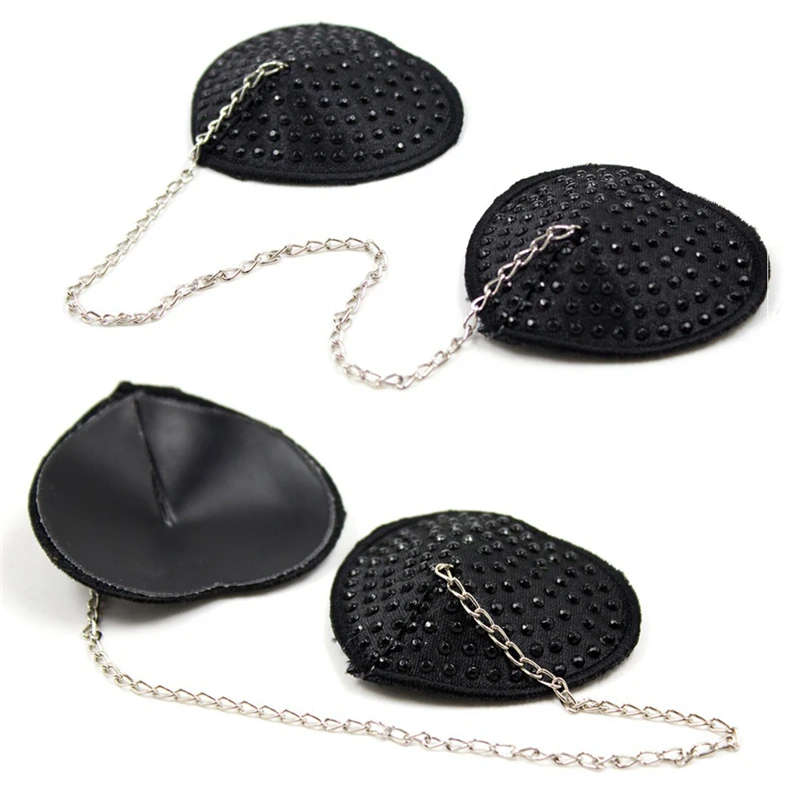 

1Pair Sexy Chain Nipple Cover Women Reusable Breast Wear Silicone Bra Pads Nipple Pasties Stickers