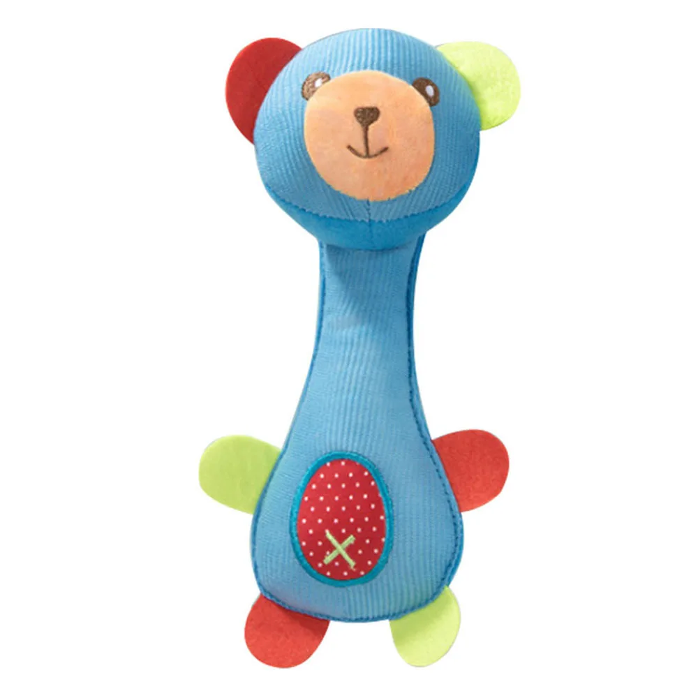 Милые плюшевые игрушки, детские успокаивающие погремушки, животные, BB палка, ручной Колокольчик, погремушка, смешные Развивающие игрушки для детей, подарки на день рождения - Цвет: As Shown
