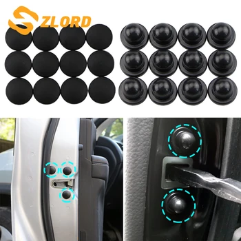 

Zlord Car Door Lock Screw Protector Stickers Cover for DACIA SANDERO STEPWAY Dokker Logan Duster Lodgy