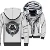 Tessffel Viking Tattoo Warrior God Odin NewFashion Thicker Winter Tracksuit 3Dprint Men/Women Warm Fleece Jacket Zip Hoodies A-1 ► Photo 2/6