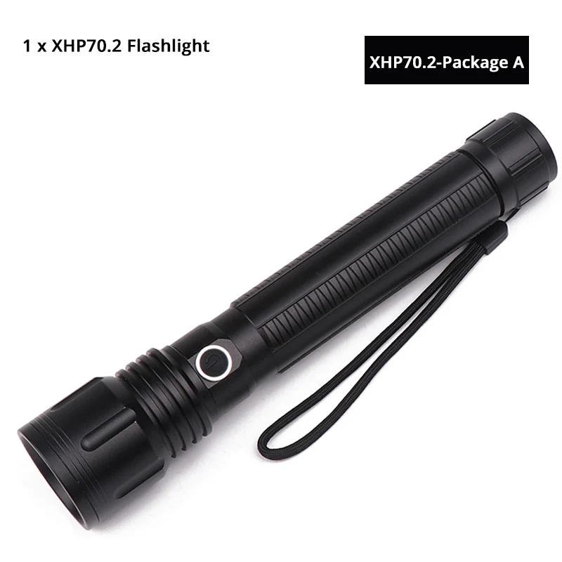 Супер яркий XHP70.2 светодиодный фонарик водонепроницаемый фонарик масштабируемый 5 режимов освещения кемпинг лампа используется для приключений, охоты - Испускаемый цвет: XHP70.2-Pack A