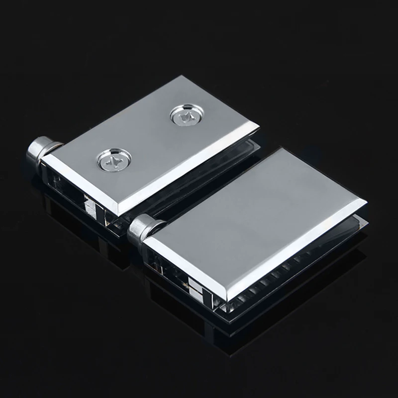 

8Pairs High Quality Glass Cabinet Door Hinges Wine/Display Glass Cabinet Hinge Glass Clamps Clip Chrome Finished Install Up&Down