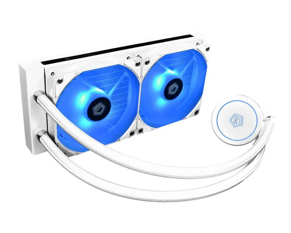 Водяной кулер AURAFLOW X 240 SNOW RGB SYNC AIO чистый белый с радиатором мм 2x120 вентиляторы PWM 400