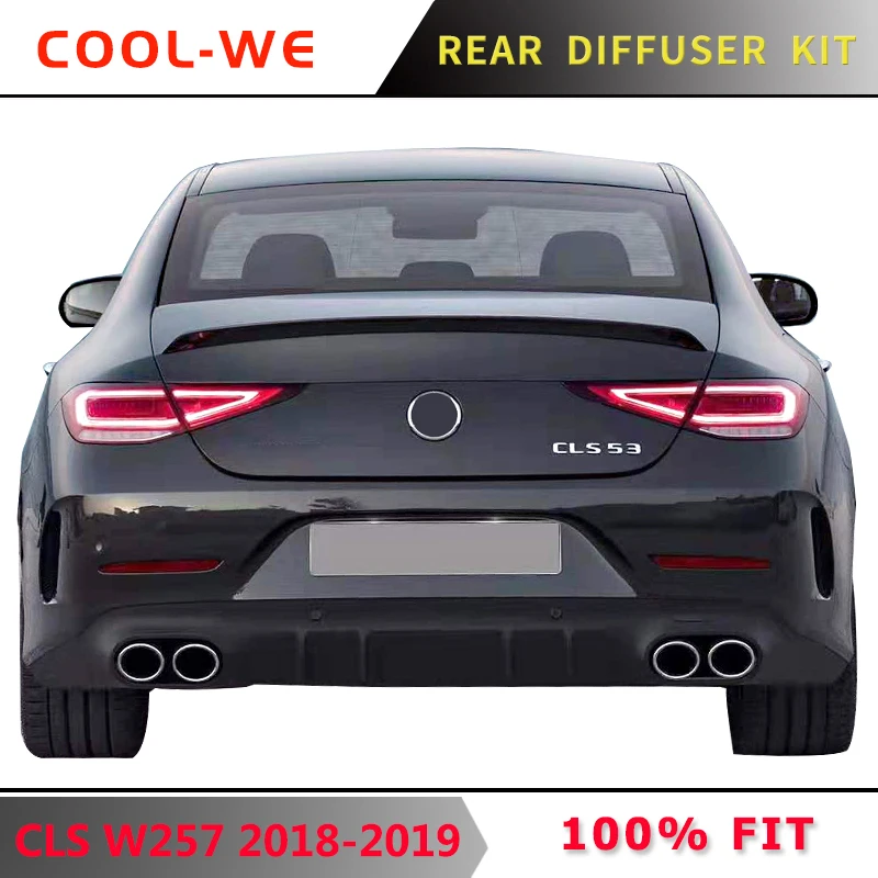 W257 CLS300 CLS500 CLS53 Для AMG заднего бампера Диффузор для губ из нержавеющей стали для Mercedes Benz W257