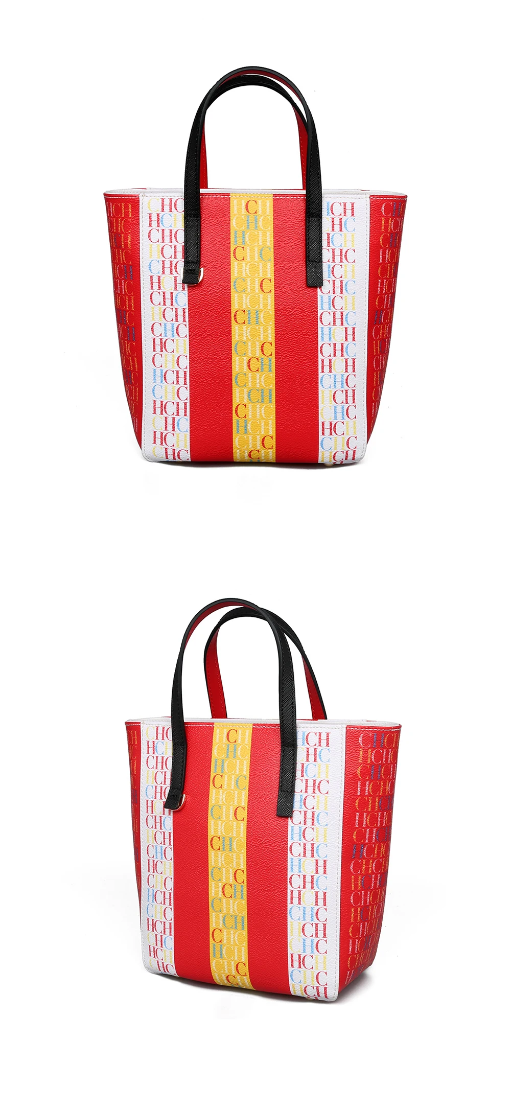 CHCH CHCH Women Luxury Bucket Tote Bag Casual Crossbody Zipper Shoulder Bag Designer Printed Top Handle Bags