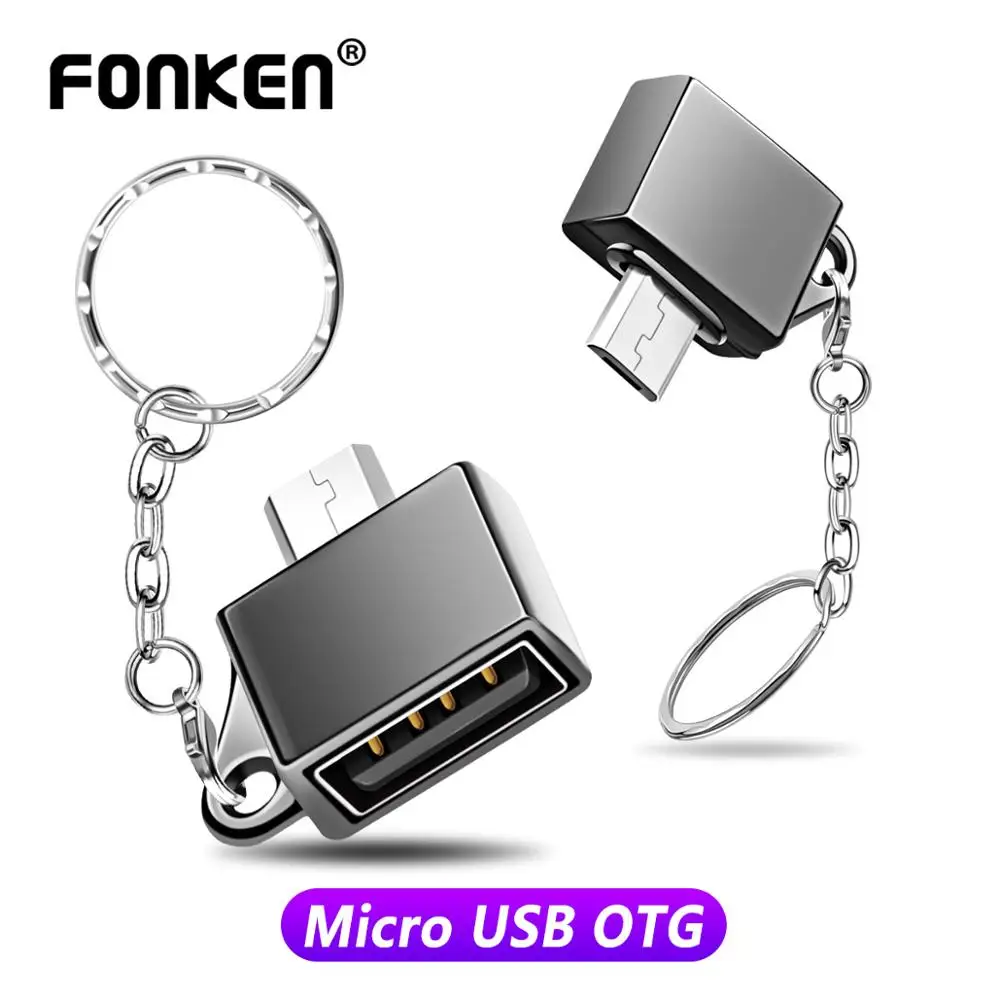 FONKEN Micro USB OTG адаптер USB флэш-накопитель OTG штекер type-A кабель конвертер для Android телефона зарядный разъем