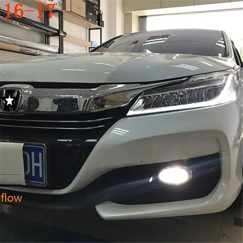 Assessoires внешний стиль Drl части дневные ходовые автомобили Светодиодные Автомобильные фары передние противотуманные фары для Honda Accord - Цвет: Number 6
