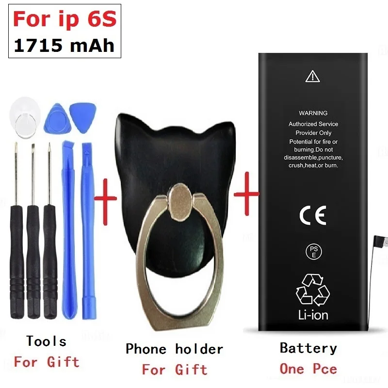 for ip 6s Литиевая батарея для IP3gs 4S 4 5c 6S 6 7 5S 5 6plus 8 8plus сменные батареи Внутренняя батарея для телефона+ держатель+ Бесплатные инструменты - Цвет: for ip 6s