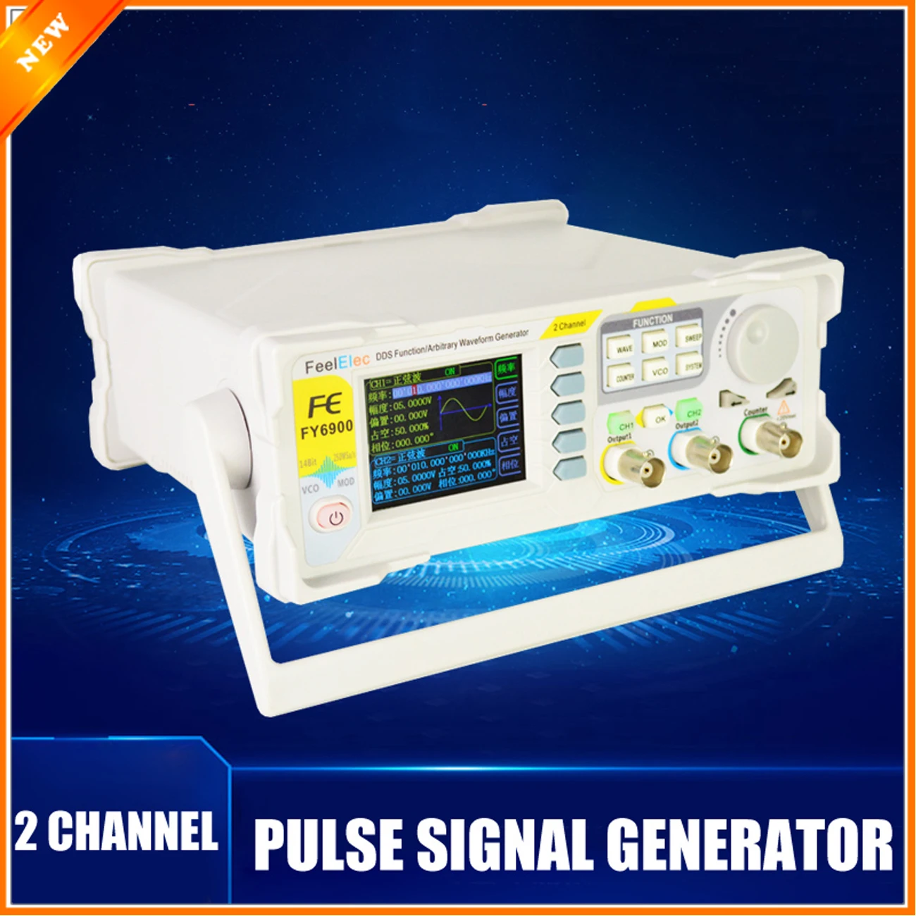 

HOT 2 Channel DDS Arbitrary Waveform Pulse Signal Generator Frequency Counter Direct Digital Synthesizer LSF99