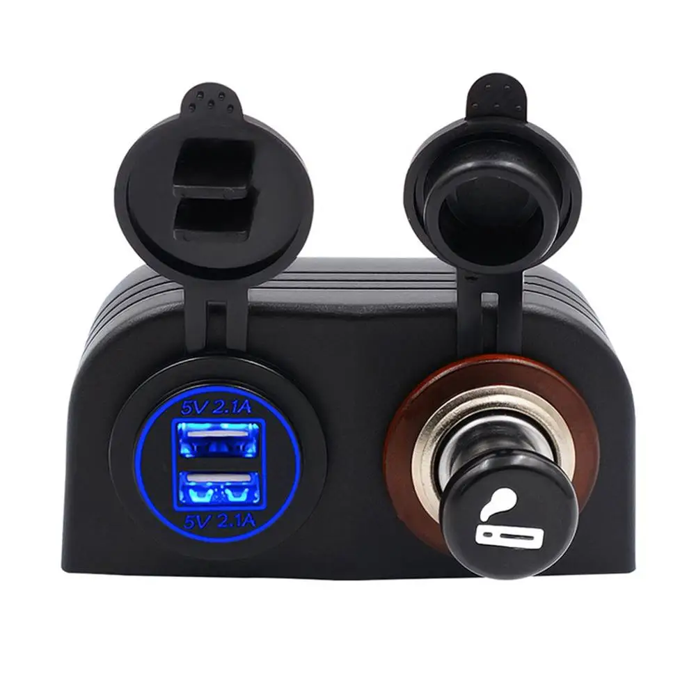 CS-489I1 Автомобиль Мотоцикл Мощность Порты и разъёмы USB адаптер 12 V/24 V пробки прикуривателя автомобиля аксессуары