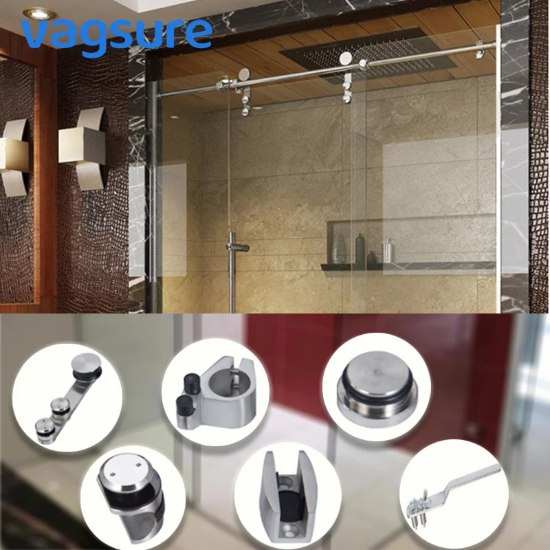 

1set Electroplated Shower Door Roller Pulley 304 Stainless Steel Sliding Glass Door Shower Cabin Room Wheel Bearing Hardware