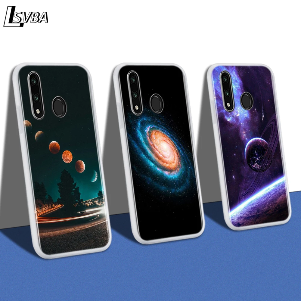 

Space planet Moon stars Case For Huawei P Smart Z Plus 2019 P30 P20 Pro P10 P9 P8 Lite Soft Back Phone Cover Coque