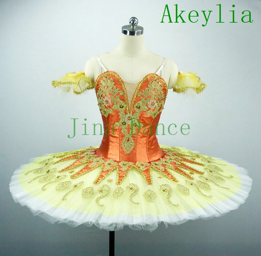 Gold yellow pancake tutu Adult women professional ballet tutu dark purple girls classical Ballerina ballet tutus blue bird