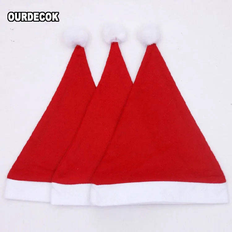 Классическая Рождественская шляпа Санта-Клаус шляпа для детей и взрослых Рождественские украшения праздничный вечерние принадлежности Санта-Клаус аксессуары