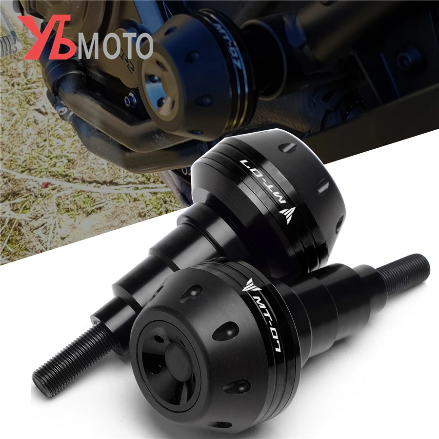 With LOGO MT07/MT09 Motorcycle Aluminum Frame Sliders Crash Falling Protector For Yamaha MT-07 MT 07 2021 MT-09 MT 09 2014-2020