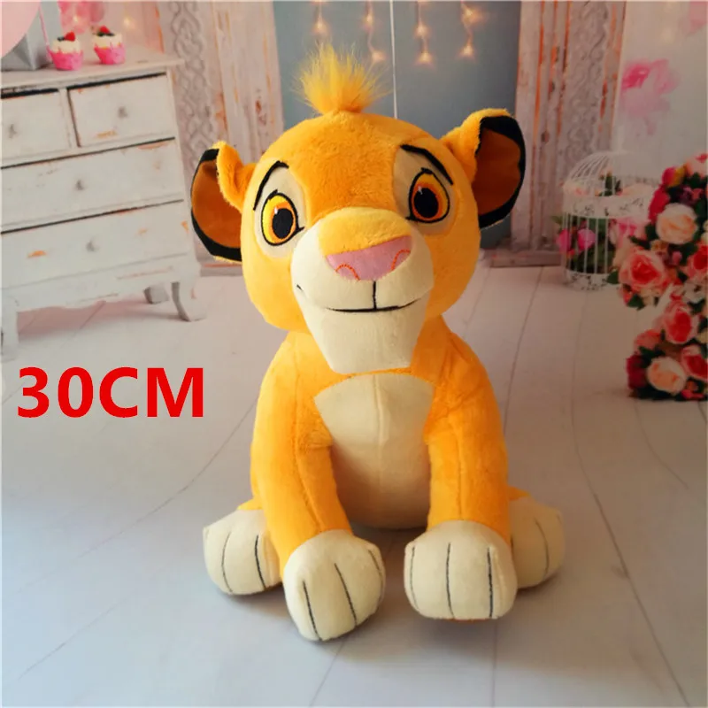 22/30 см Хорошее качество фильм Simba Король Лев плюшевые игрушки для детей, для мальчиков, мягкие LionAnimals куклы для детей подарок на день рождения - Цвет: 30CM