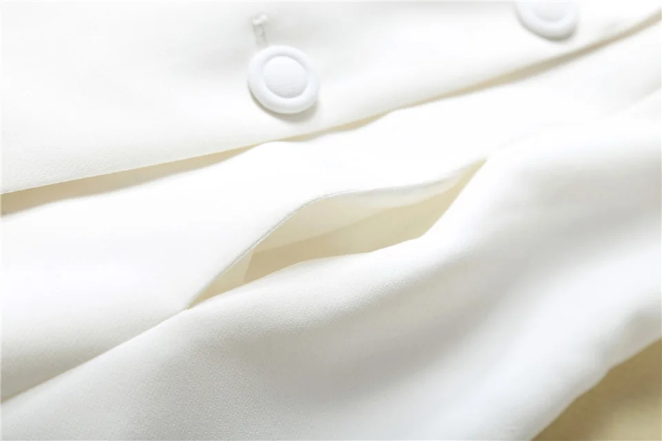 XF Vintage White Shawl Double Breasted Design Midi Dress Spring And Summer New High Quality Designer Women'S Mini Dresses