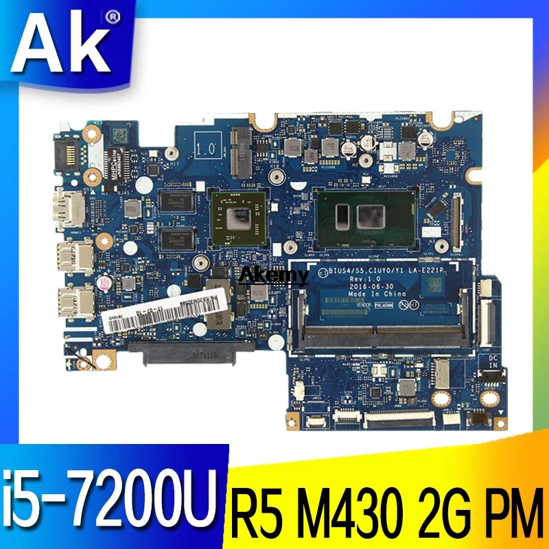 

For Lenovo Yoga510-14ikb flex-4-1480 notebook PC motherboard i5-7200U R5 M430 2G solo display la-e221p 100% test OK