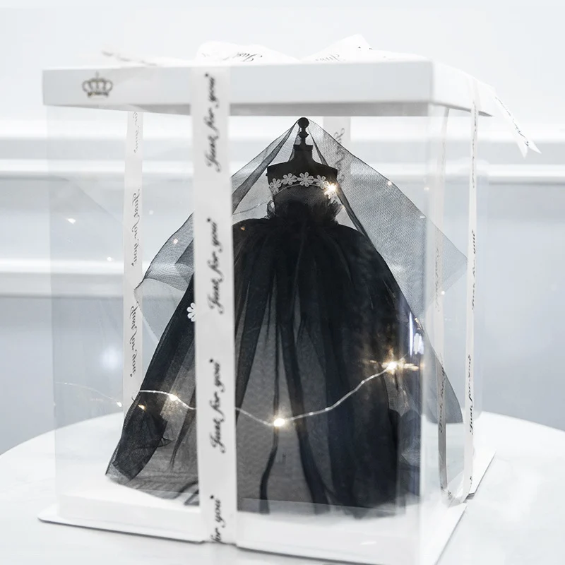 

100% Real Wedding Dress Model Gift Small Models Black Mini Dress Valentine's Day Gifts Crafts Decoration