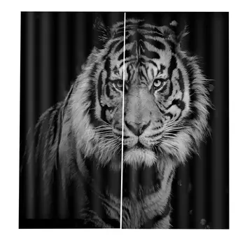 

Cartoon Blackout 3D Window Curtain Animal print Cushion Curtain 1259729185 Modern Home Decoration Living Room Bedroom