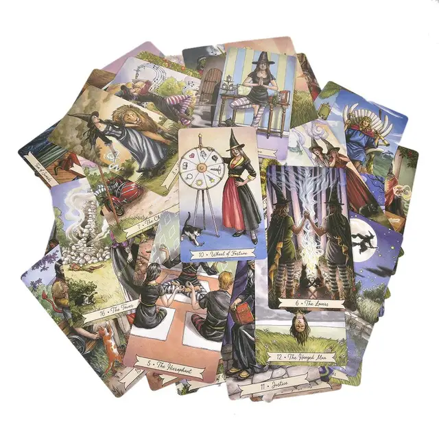 Rider Witch Everyday witch Tarot Deck mordern witches Guidebook Card Table Card Game Magical Fate Divination Card For Girls Kids 2