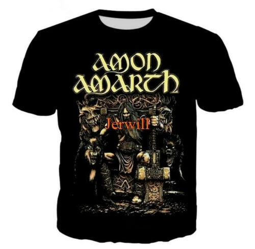 Модная футболка Amon Amarth с 3D принтом Женские повседневные топы коротким рукавом |