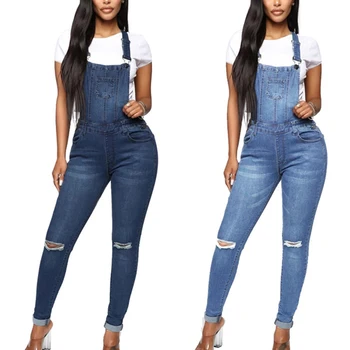 

Women Denim Jumpsuit Ladies Fashion Loose Jeans Rompers Female Casual Plus Size Overall Playsuit With Pocket