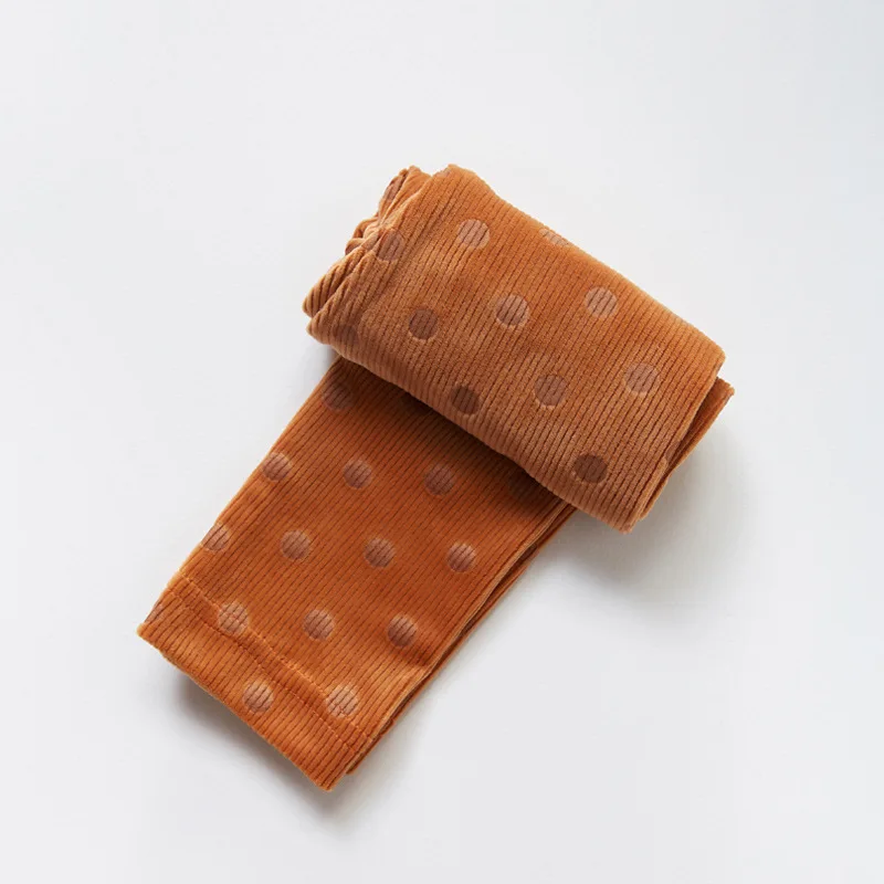 orange dot Цветные леггинсы для девочек; сезон весна-осень; детские брюки; обтягивающие детские брюки; школьные брюки для подростков; Модная одежда для малышей - Цвет: orange dot