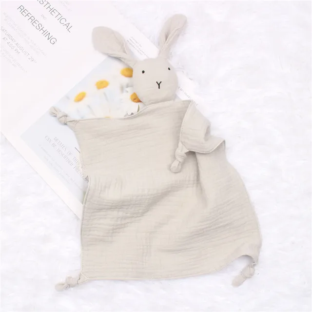 ZK30 30*30cm Baby Cotton Muslin Comforter Blanket Soft Newborn Sleeping Dolls Kids Fashion Sleep Toy Soothe Appease Towel Bibs 3