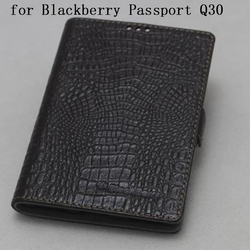 

Limitted Crocodile Case for Blackberry Passport Genuine Leather Phone Cover Bag for Blackberry Passport Q30 Flip funda skin bag