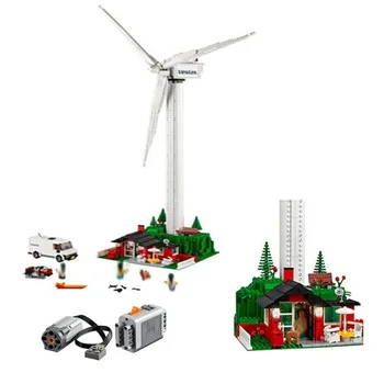 

In Stock 10268 Creator Expert Wind Turbine With Motor Model Set 815Pcs Building Block Toys Children Gift 37001