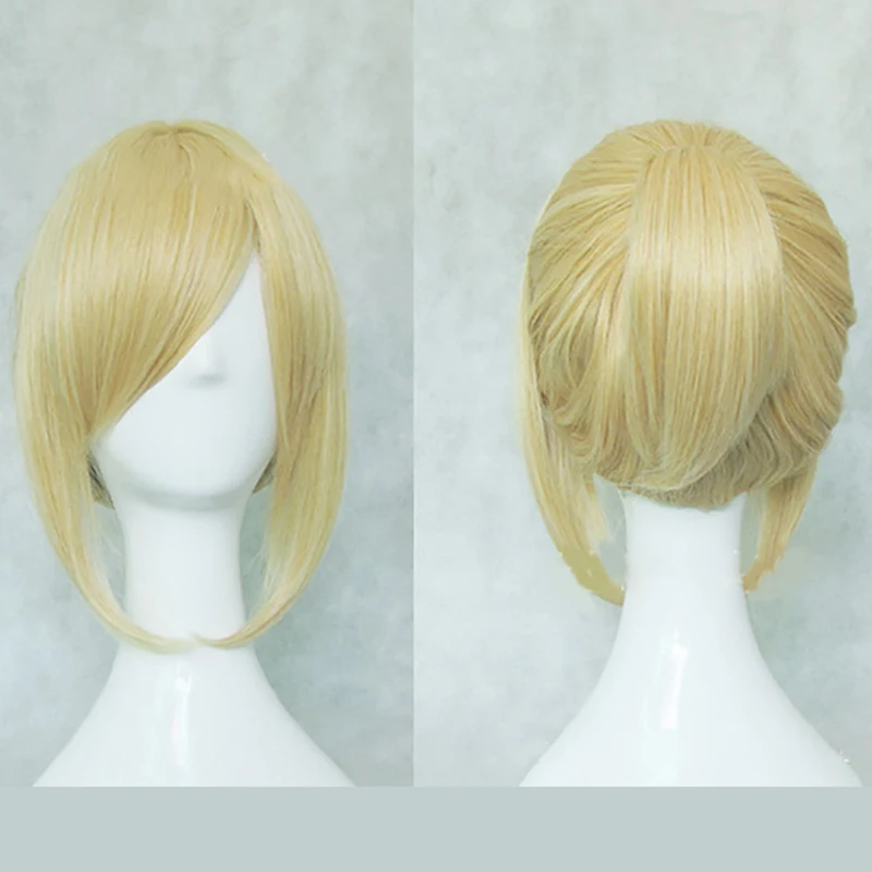 HAIRJOY синтетические волосы парики Vocaloid Kagamine Len блонд серый черный красный коричневый косплей парик высокотемпературное волокно 5 цветов