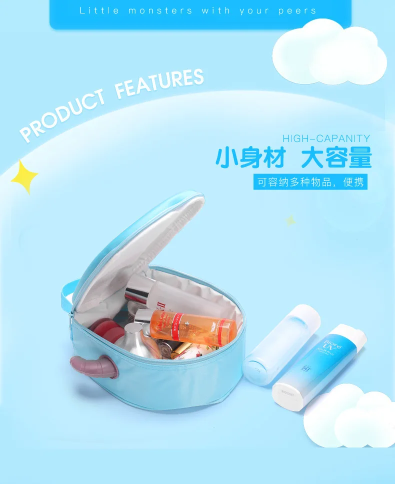Модный мультяшный чехол Doraemon из искусственной кожи, сумки в подарок, дорожная косметичка для макияжа, сумка для макияжа, милый Дорожный чемодан