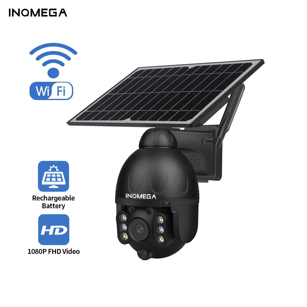 INQMEGA Outdoor Solar Camera WIFI Wireless Security Detachable Solar Cam Battery CCTV Video Surveillance Smart Monitor