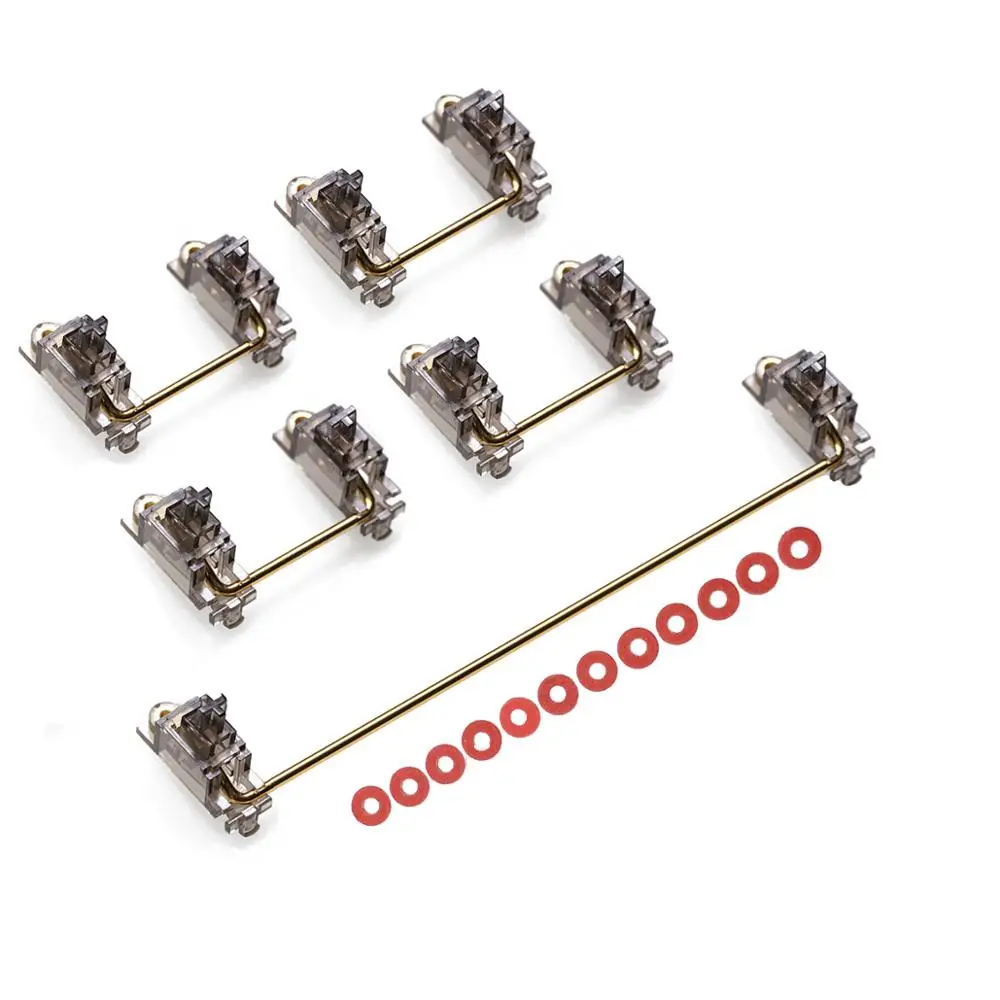 DUROCK Smokey прозрачные позолоченные PCB винтовые стабилизаторы 2u 6.25u 7u для