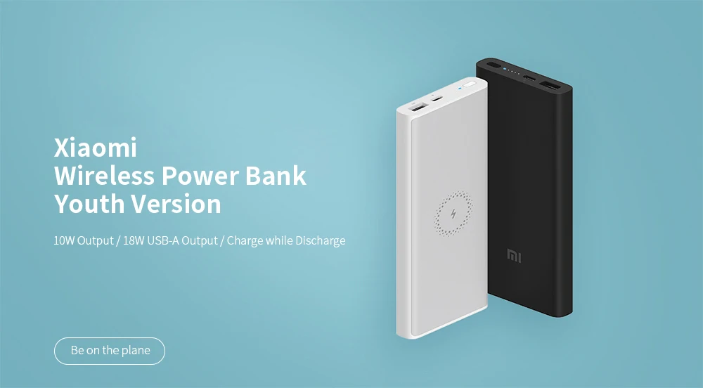 Обновлено Оригинальное Беспроводное зарядное устройство Xiaomi 10000mAh 10W Qi Быстрое беспроводное зарядное устройство 5 V/3A usb type C портативное зарядное устройство для телефона