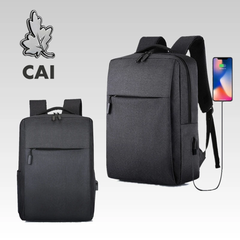 CAI, мужской рюкзак для пары, для ноутбука, USB, школьная, повседневная сумка, противоугонная, для 16 дюймов, рюкзак, сумки для путешествий, для мужчин, для отдыха, для деловых женщин