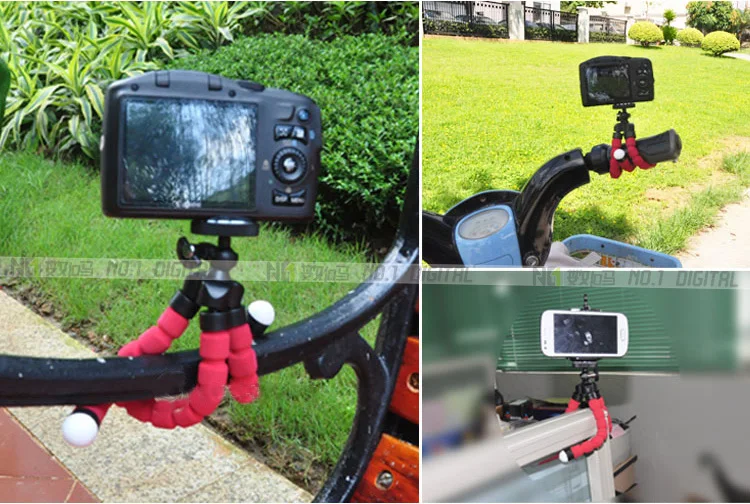 Adjustable Cell Mobile Phone Stand Holder Desk Tripod Cute Desktop For Iphone 8 Video Flexible Sponge Octopus Mini Camera Tripod (22)