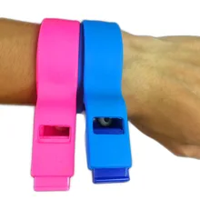Спорт на открытом воздухе новые продукты креативные силиконовый захлопывающийся Браслет свисток детская Веселая браслет-свисток Shoot
