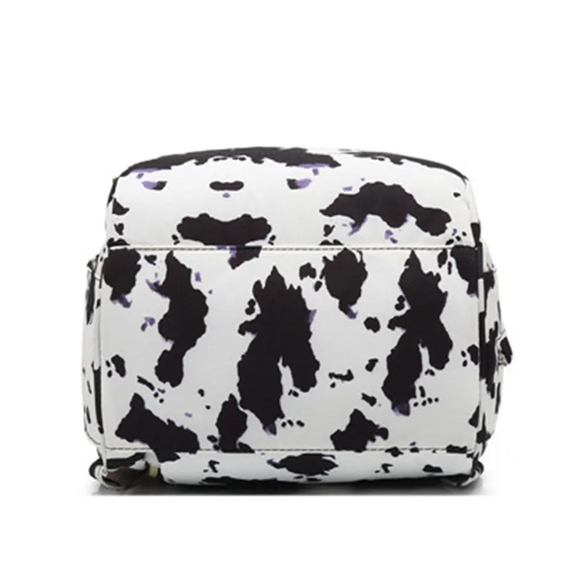 Модные дамские сумки для подгузников с принтом коровы, рюкзак для подгузников, Многофункциональный Большой Вместительный семейный дорожный рюкзак для мам