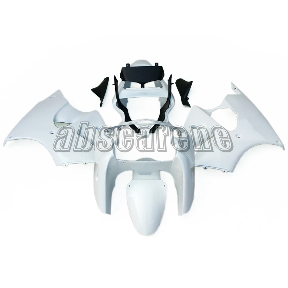 Инъекции полный комплект обтекателя для Kawasaki ZX6R ZX-6R 2000 2001 2002 00 01 02 ABS Пластик электронный атомайзер Блеск Чистый белый корпус