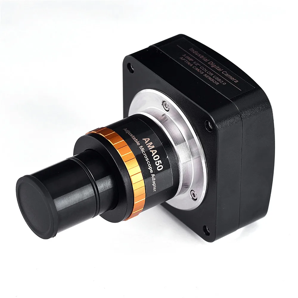 USB2.0 UCMOS 2M Microscope Camera with Dia.23.2mm Adjustable Eyepiece Tube for Stereo Biological Cameras