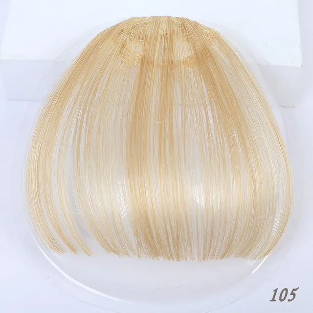 TALANG Neat Front Fringe Clip In  Hair Bangs  Hair Extensions Sweeping Side Blunt Bang Natural Black Brown Hairpieces 105