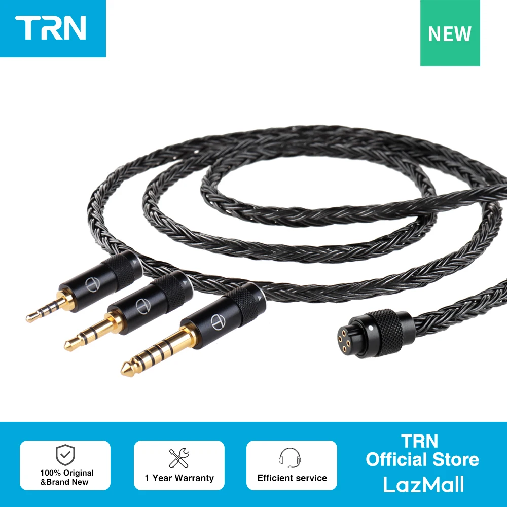 Наушники TRN T2 Pro 16 Core посеребренный Hi-Fi обновленный кабель серый разъем BlackMMCX/2Pin