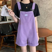 2024 Summer New Trendy Vintage Purple Jean Jumpsuit Women Cotton Wide Legs Bib Female Overalls Woman PersonAlibabaty Performers - Image 5